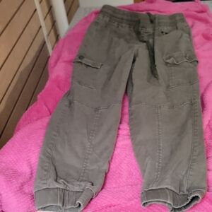 Olive Green Cargo Joggers